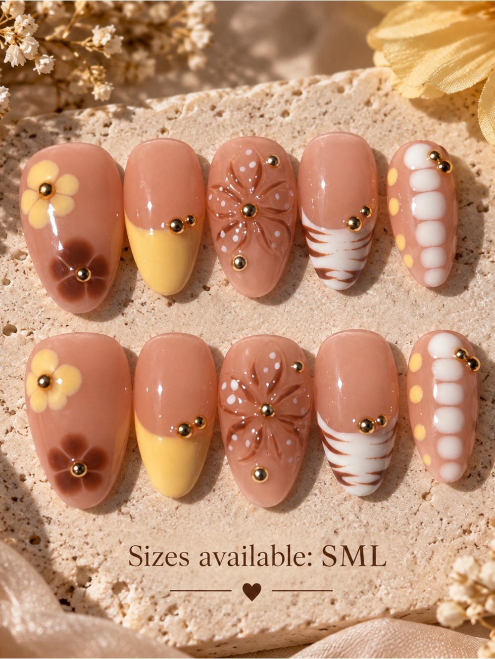 Sweet Daisy Press-On Nails 🌼